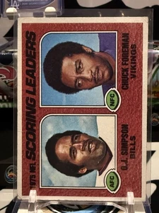 1976 Topps #204 1975 Scoring Leaders O.J. Simpson Chuck Foreman LL ST 13F - Picture 1 of 2
