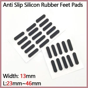 Black Oval Anti Slip Silicon Rubber Feet Pads Self-Adhesive Non-Slip 23mm~46mm - Picture 1 of 12
