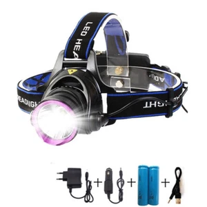 800/1500lm LED Faro Antorcha Faro Frontal Linterna Alta Potencia 18650 Lámpara - Imagen 1 de 8