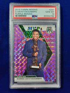 ๐2019-20 MOSIAC PURPLE #49/49 GIANNIS ANTETOKOUNMPO MVP PSA 10 GEM - Picture 1 of 2