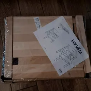 IKEA Bekvam Massivholz Tritthocker 50 cm hoch für Küche MASSIVHOLZ Hocker NEU - Bild 1 von 4