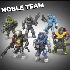 6pcs Mega Bloks Halo UNSC Falcon Sweep HDP62 Noble Team with Weapons Rare Figure - Picture 1 of 4