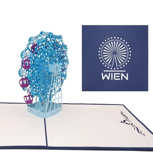 3D Pop Up Karte „Wien Riesenrad & Wiener Prater“ Einladung, Souvenir & Postkarte - Bild 1 von 4