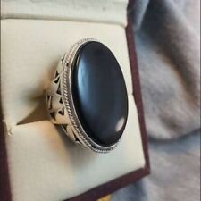Natural Yemeni Aqeeq Ring Akik Ring Handmade Agate Sterling Silver 925 Shia Ring