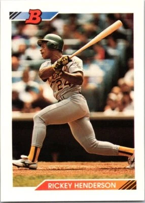 1992 Bowman #166 Rickey Henderson HOF - FREE SHIPPING! - Image 1 of 2