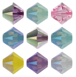 Superior PRIMERO 5328 Bicone Crystals Beads * NEW Colors with Effects - Picture 1 of 14