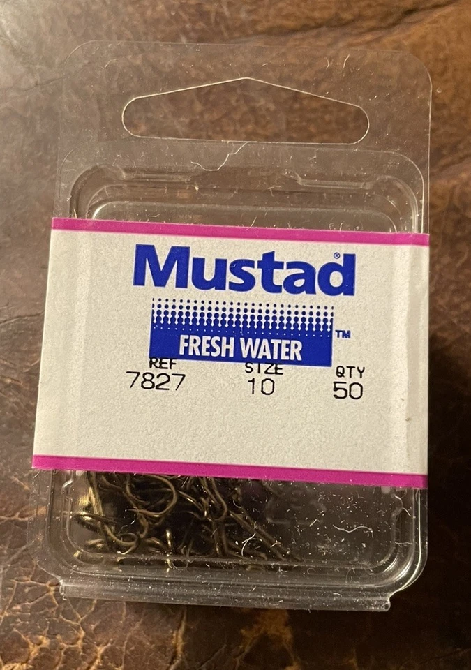 Ganchos Mustad 7827 Talla 10 Divididos Doble Ojo Abierto 50Pk Bronce Foto 1 de 1