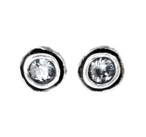 NEW Patricia Locke Silver ON THE DOT Crystal Post Earrings - USA HANDMADE Signed - Picture 1 of 4
