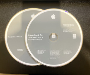 Apple Mac OS X PowerMac G4 Install Restore Test Discs 2-disc set