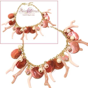 bracciale donna tono oro simil corallo con madreperla naturale - Imagen 1 de 3