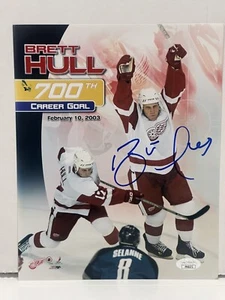JSA Brett Hull Signed 700th Goal 8x10 Photo - Picture 1 of 2