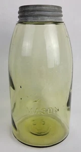 Very Rare Ball Mason 3L CITRON Yellow Half Gallon Fruit Jar c1900-1923 - Picture 1 of 11
