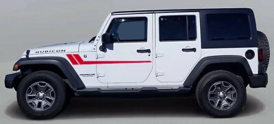 Jeep JK JL 4 Door Check Hash Side Graphic Pair of 2 Vinyl Decal (15 Colors) Foto 1 de 4