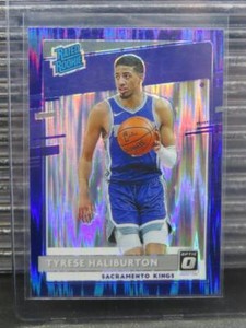 2020-21 Donruss Optic Tyrese Haliburton Purple Shock Prizm Rated Rookie RC #162