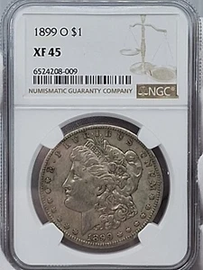 Morgan Silver Dollar 1899 New Orleans NGC XF 45 - Picture 1 of 22