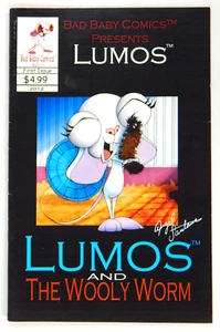 FIRMADO LUMOS AND THE WOOLY WORM 1ª EDICIÓN 2012 BAD BABY COMICS ANGEL SANTANA - Imagen 1 de 3