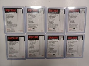 The Sopranos FULL SET OF 8 UNREDEAMED Unpunched Redemption Autograph Cards AR-1