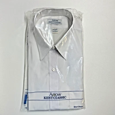 Camisa De Colección Arrow Kent Clásica Manga Corta Botón Bolsillo Para Hombres 16, NUEVA - Hecha en EE. UU.* Foto 1 de 4