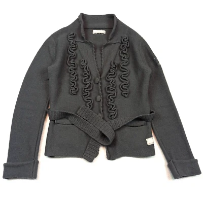 Cárdigan Odd Molly Lana de Cordero Talla 2 - M Gris Volantes Botones Suéter 506 Mediano Foto 1 de 4