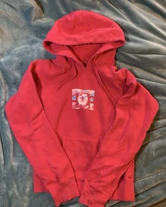 Y2K DC Skate Logo Pink Pullover Hoodie Retro Skate Style | Size S - Picture 1 of 5