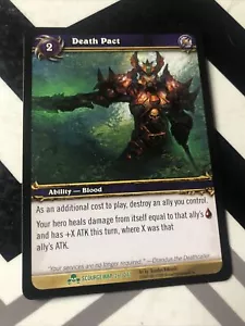 World of Warcraft WoW Death Pact Scourgewar 26/270 Uncommon TCG Card - Picture 1 of 2