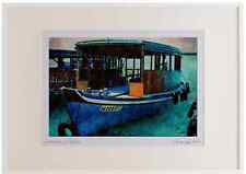 795088 Water Taxi, Maldives Watercolour Picture Frame Ltd Ed A2