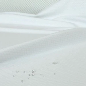 weiss Softshell Outdoor Stoff mit Rauten Meterware wasserabweisend und elastisch - Bild 1 von 2