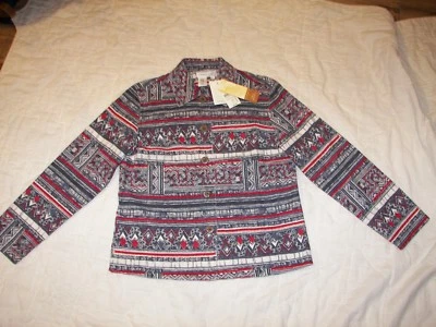 Coldwater Creek AMERICANA полоски куртка - PS - новый с ярлыками - Изображение 1 из 4