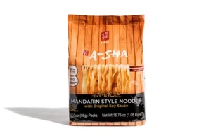 A-Sha Healthy Ramen Noodles With Original Soy Sauce - Chewy Mandarin Medium 8ct - Picture 1 of 9
