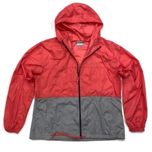 Chaqueta cortavientos con capucha Columbia para mujer XL ligera con cremallera completa rosa gris - Imagen 1 de 16
