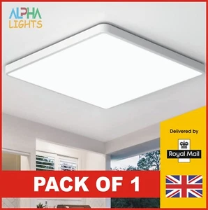 18W LED Bathroom Ceiling Lights, Square Flush Mounted Modern Lighting Fixture - Picture 1 of 8