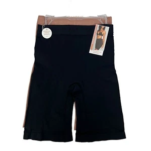 NWT DANSKIN Women’s Shapewear Sz Medium Multi Colors Pkg/2 Shaping Thigh Slimmer - Picture 1 of 7