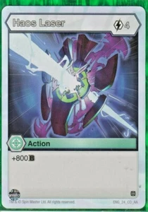 1 x Bakugan Age of Aurelus Haos Laser Action Card - ENG 24 CO AA New - Picture 1 of 1