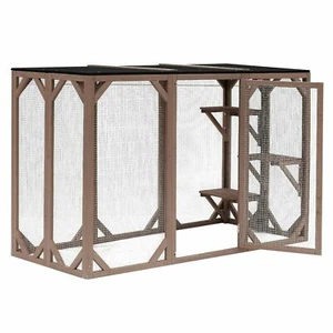 Recinzione gatto recinto spazio recintato per gatti da esterno 180x80x111,8 cm - Foto 1 di 4