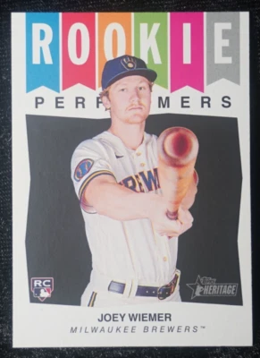 JOEY WIEMER—2023 Topps Heritage High Number Rookie Performers #RP-9 - Image 1 of 2