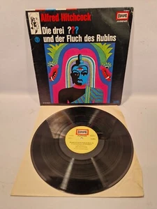 D3-AJ ALFRED HITCHCOCK DIE DREI ??? UND DER FLUCH DES RUBINS SCHALLPLATTE LP - Imagen 1 de 6