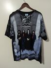 VTG AOP All Over The Beatles T Shirt Men XL Hanes Tag Backstage Pass S1