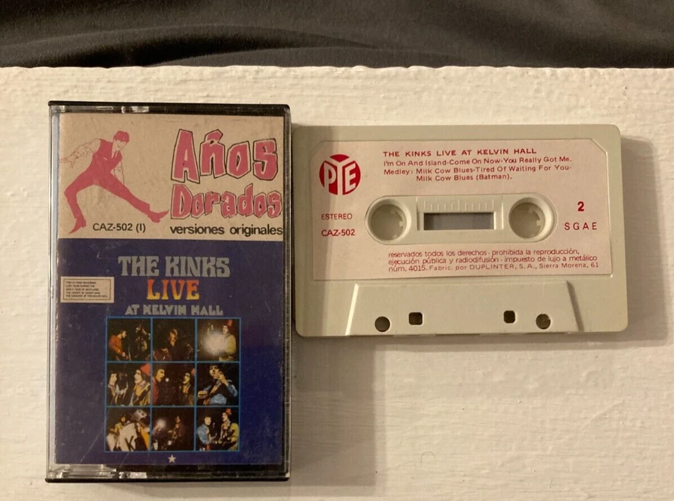 the kinks live at kelvin hall paper label import cassette tape - Image 1 of 1