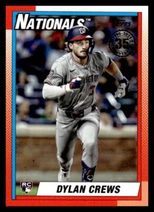 2025 Topps Serie 2 1990 Béisbol 90B2-11 Dylan Crews - Washington Nationals® - Imagen 1 de 2