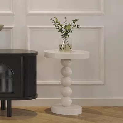 Solid wood sofa side few bedside shelves small round coffee table wabi sabi wind - Image 1 of 4