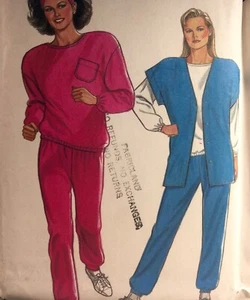 NIP 1990s 'NEW LOOK' SWEAT SUIT SEPARATES PATTERN 6816 18-26 (40-48")  - Picture 1 of 2