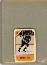 1982-83 POST CEREAL MINI NHL HOCKEY CARD MIKE ZUKE ST. LOUIS BLUES #NNO