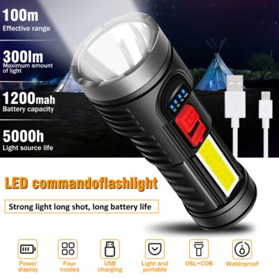 Rechargeable LED Folding Work Light Mechanic Flashlight Lamp Magnetic Base 7Mode - Image 1 of 4