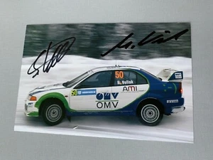 SEBASTIAN VOLLAK & M. KÖLBACH conductor de ralley firmado tarjeta de autógrafo 11x17 - Imagen 1 de 2