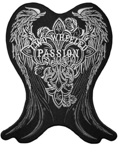 LARGE SIZE TWO WHEELED PASSION ANGEL WINGS Biker Jacket Vest Sew Iron on Patch L - Picture 1 of 1