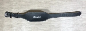 Valeo dicker schwarzer Leder Gewichthebergürtel Größe M weiße Nähte Logo Schnalle - Bild 1 von 7