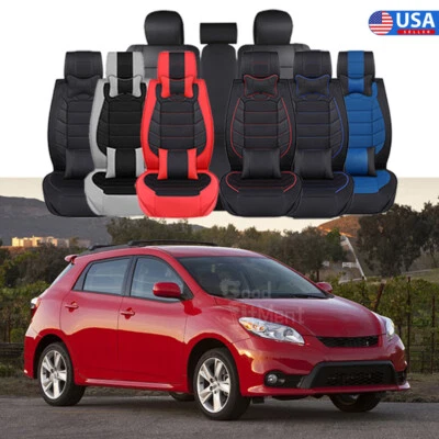 For Toyota Matrix 4DR 2003-2014 Car Seat Covers Full Set Leather 5-Seat Cushion - Image 1 of 4