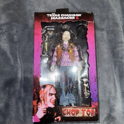 Figura de acción NECA Chop Top Texas Chainsaw Massacre parte 2 50 aniversario nueva Foto 1 de 4