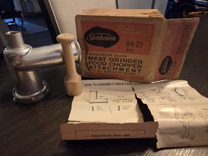 Vintage Sunbeam Mixmaster Mixer Fleischwolf/Lebensmittelzerkleinerer FW6B NEU NIE BENUTZT - Bild 1 von 13