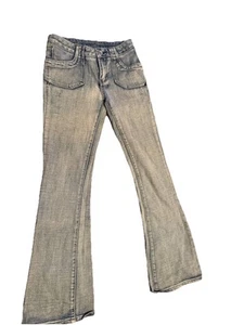 Mudd Womens Jeans Size 3 Flared Leg Stretch Low Rise Denim Bootcut Y2K Vintage - Picture 1 of 4